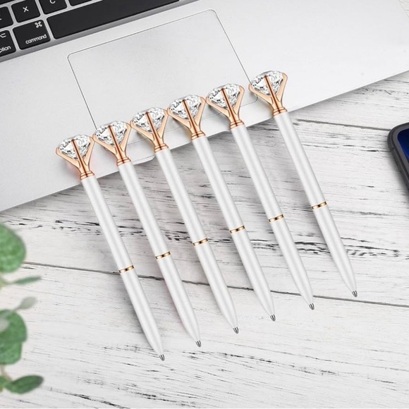 Other - White faux Diamond Pens